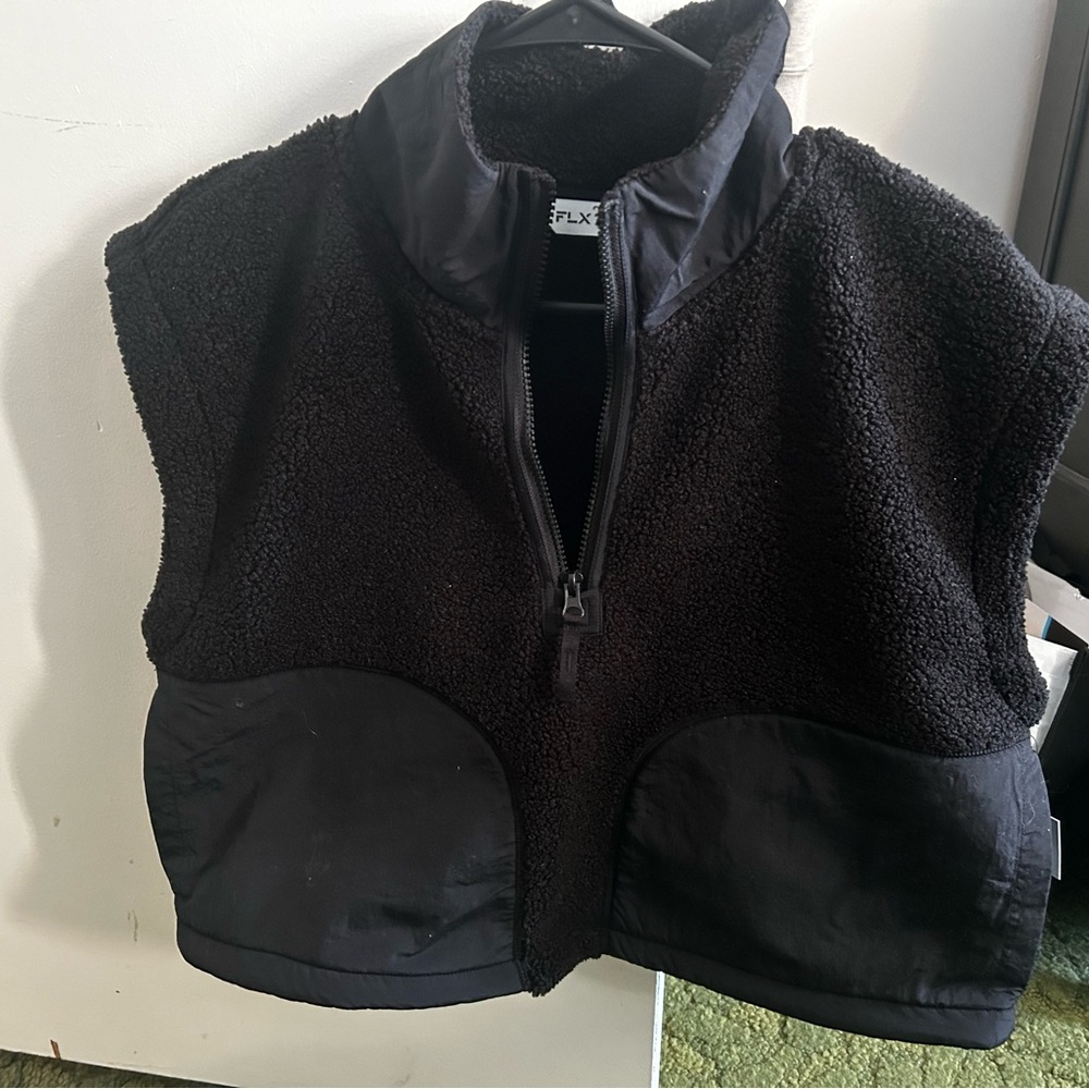 FLX Black Sherpa Vest